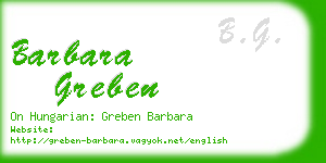 barbara greben business card